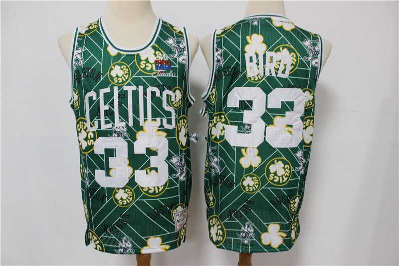 Men Boston Celtics 33 Bird Green limited Throwback Adidas NBA Jersey Print